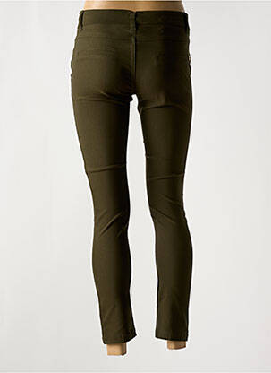 Pantalon slim țesătură poplin mărime normală verde PLEASE femeie