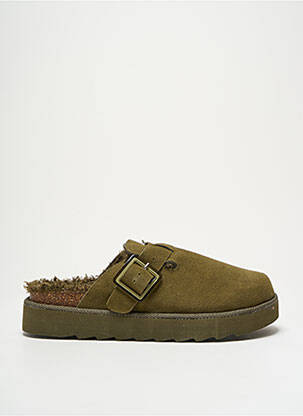 Mulete/saboți nubuc toc plat până la 3 cm verde COLORS OF CALIFORNIA femme