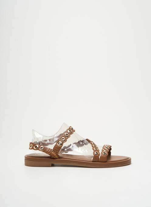 Sandale/pantofi decupați chiquet toc plat până la 3 cm maro LES TROPEZIENNES PAR M.BELARBI femme