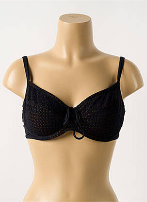 Sutien de costum de baie elasticitate sutien cupe întregi cu decolteu înalt negru CYELL femeie