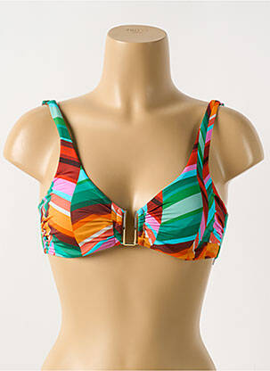 Sutien de costum de baie elasticitate sutien cupe întregi cu decolteu înalt verde CYELL femeie