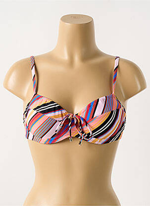 Sutien de costum de baie elasticitate sutien cupe întregi cu decolteu înalt roz CYELL femeie