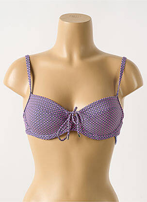 Sutien de costum de baie elasticitate sutien cupe întregi cu decolteu înalt violet CYELL femeie
