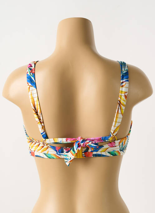 Sutien de costum de baie elasticitate sutien cupe întregi cu decolteu înalt bej CYELL femme