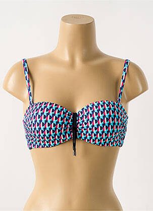 Sutien de costum de baie elasticitate top sutien modelat albastru CYELL femeie
