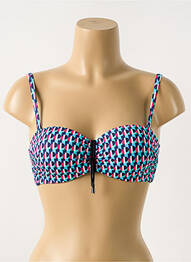 Sutien de costum de baie elasticitate top sutien modelat albastru CYELL femme