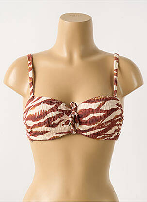 Sutien de costum de baie elasticitate top sutien modelat bej CYELL femeie