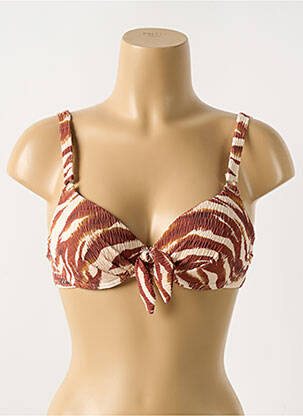 Sutien de costum de baie elasticitate top sutien modelat bej CYELL femeie