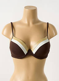 Sutien de costum de baie elasticitate top sutien push-up maro CYELL femme