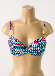 Sutien de costum de baie elasticitate top sutien push-up albastru CYELL femme