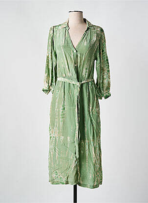 Rochie lungă mâneci lungi mâneci lungi verde MKT STUDIO femeie
