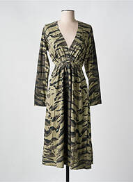 Rochie lungă mâneci lungi mâneci lungi verde LEON & HARPER femeie