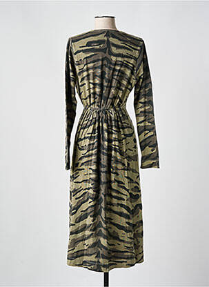 Rochie lungă mâneci lungi mâneci lungi verde LEON & HARPER femeie