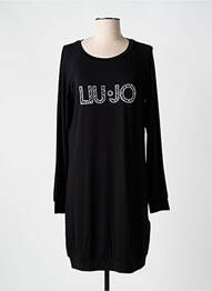 Rochie midi imprimeu fantezie mâneci lungi negru LIU  JO femme