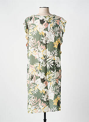 Rochie scurtă mâneci scurte mâneci scurte verde CANAT femeie