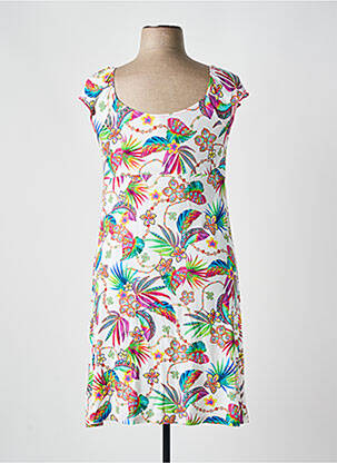 Rochie de plajă croială cambrată alb ANTIGEL femeie