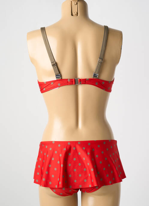 Costum de baie din două piese roșu ANTIGEL femeie