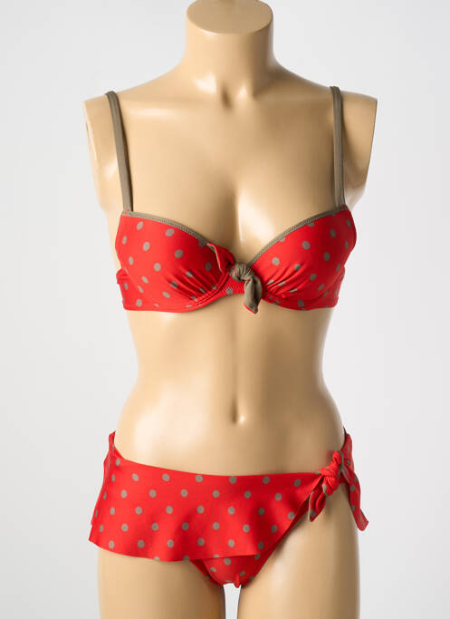 Costum de baie din două piese roșu ANTIGEL femeie