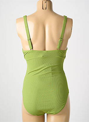 Costum de baie dintr-o singură piesă elasticitate top triunghiuri verde CYELL femeie