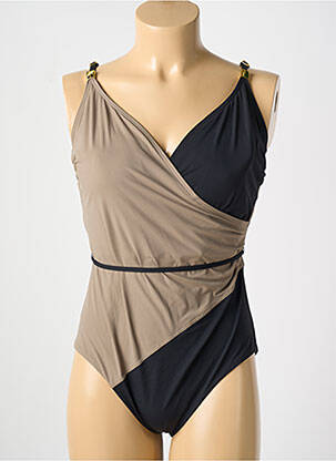 Costum de baie dintr-o singură piesă elasticitate top sutien modelat maro AMORESSA femeie