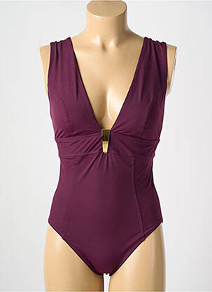 Costum de baie dintr-o singură piesă elasticitate top triunghiuri violet AMORESSA femeie