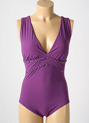 Costum de baie dintr-o singură piesă elasticitate top sutien modelat violet AMORESSA femeie