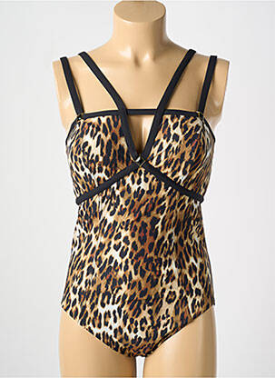 Costum de baie dintr-o singură piesă elasticitate top sutien modelat maro AMORESSA femeie