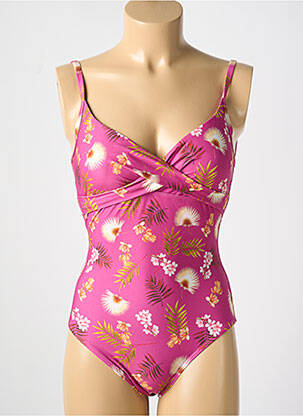Costum de baie dintr-o singură piesă elasticitate top sutien modelat roz CYELL femeie