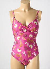 Costum de baie dintr-o singură piesă elasticitate top sutien modelat roz CYELL femme