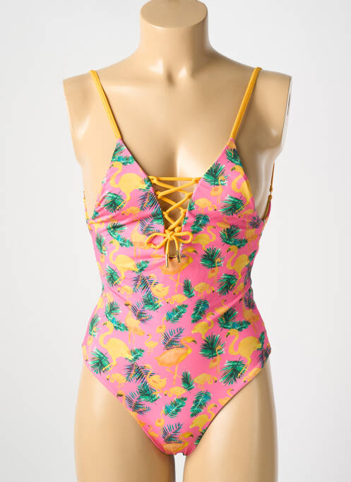 Costum de baie dintr-o singură piesă roz PALMACEA femeie