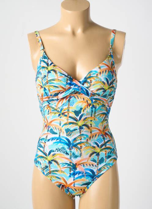 Costum de baie dintr-o singură piesă elasticitate top sutien modelat albastru CYELL femme