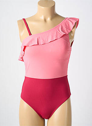 Costum de baie dintr-o singură piesă elasticitate roz CYELL femeie