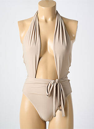 Costum de baie dintr-o singură piesă bej PILYQ femeie