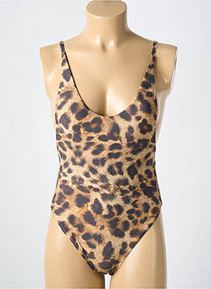 Costum de baie dintr-o singură piesă elasticitate top sutien modelat maro PILYQ femeie