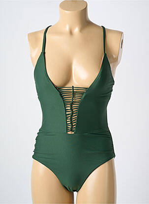 Costum de baie dintr-o singură piesă elasticitate top sutien modelat verde PILYQ femeie