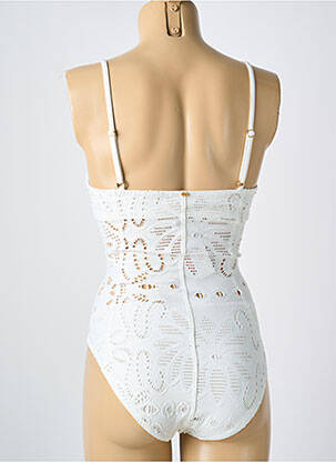 Costum de baie dintr-o singură piesă elasticitate top sutien modelat alb PILYQ femeie