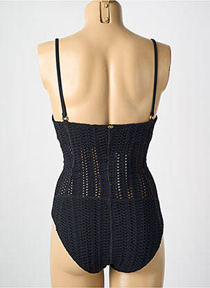 Costum de baie dintr-o singură piesă bretele elastice reglabile negru PILYQ femeie