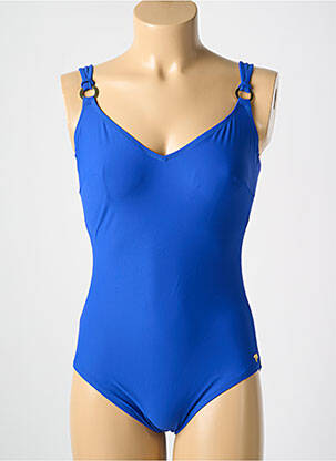 Costum de baie dintr-o singură piesă elasticitate top triunghiuri albastru MIRADONNA femeie
