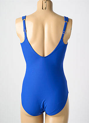 Costum de baie dintr-o singură piesă elasticitate top triunghiuri albastru MIRADONNA femeie