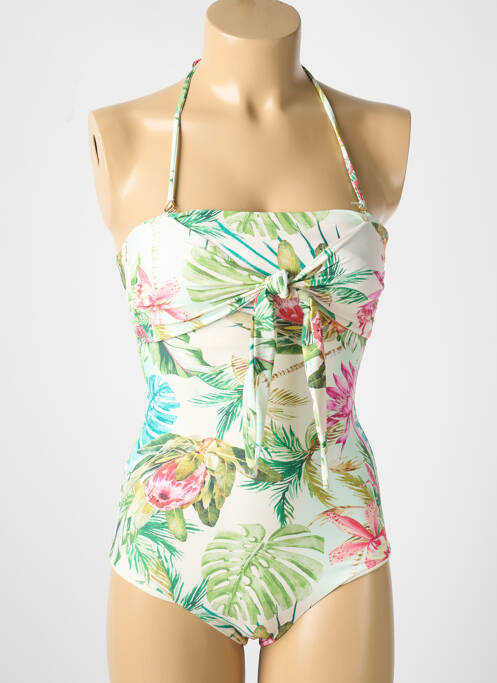 Costum de baie dintr-o singură piesă alb PILYQ femeie