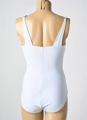 Costum de baie dintr-o singură piesă elasticitate sutien cupe întregi cu decolteu înalt alb MIRACLESUIT femeie