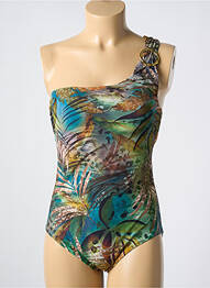 Costum de baie dintr-o singură piesă efect material satinat top sutien modelat verde AMORESSA femme