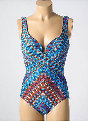 Costum de baie dintr-o singură piesă imprimeu fantezie top sutien modelat albastru MIRACLESUIT femeie