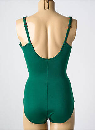 Costum de baie dintr-o singură piesă efect material satinat top sutien modelat verde MIRACLESUIT femeie