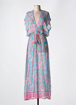 Rochie de plajă țesătură crep albastru CYELL femeie
