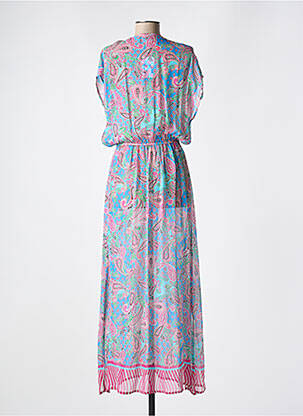 Rochie de plajă țesătură crep albastru CYELL femeie