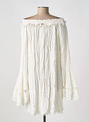 Rochie scurtă mâneci lungi mâneci lungi alb MILONGA femeie