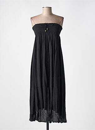 Rochie de plajă mâneci tip bustier negru PILYQ femeie