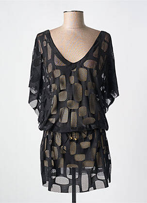 Rochie de plajă mâneci scurte negru PILYQ femeie