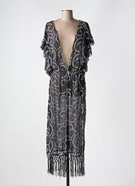 Rochie de plajă croială cambrată negru MILONGA femeie